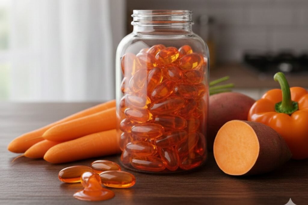 Beta karotenas – saulės pigmentas vitaminui A ir ne tik. Ar jo papildai tikrai saugūs ir reikalingi?